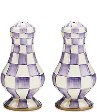 MacKenzie-Childs Check Enamel Large Salt & Pepper Shaker Set