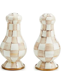 MacKenzie-Childs Check Enamel Large Salt & Pepper Shaker Set