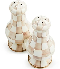 MacKenzie-Childs Check Enamel Large Salt & Pepper Shaker Set