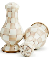 MacKenzie-Childs Check Enamel Large Salt & Pepper Shaker Set