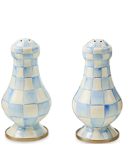 MacKenzie-Childs Check Enamel Large Salt & Pepper Shaker Set