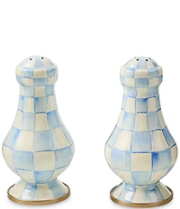 MacKenzie-Childs Check Enamel Large Salt & Pepper Shaker Set