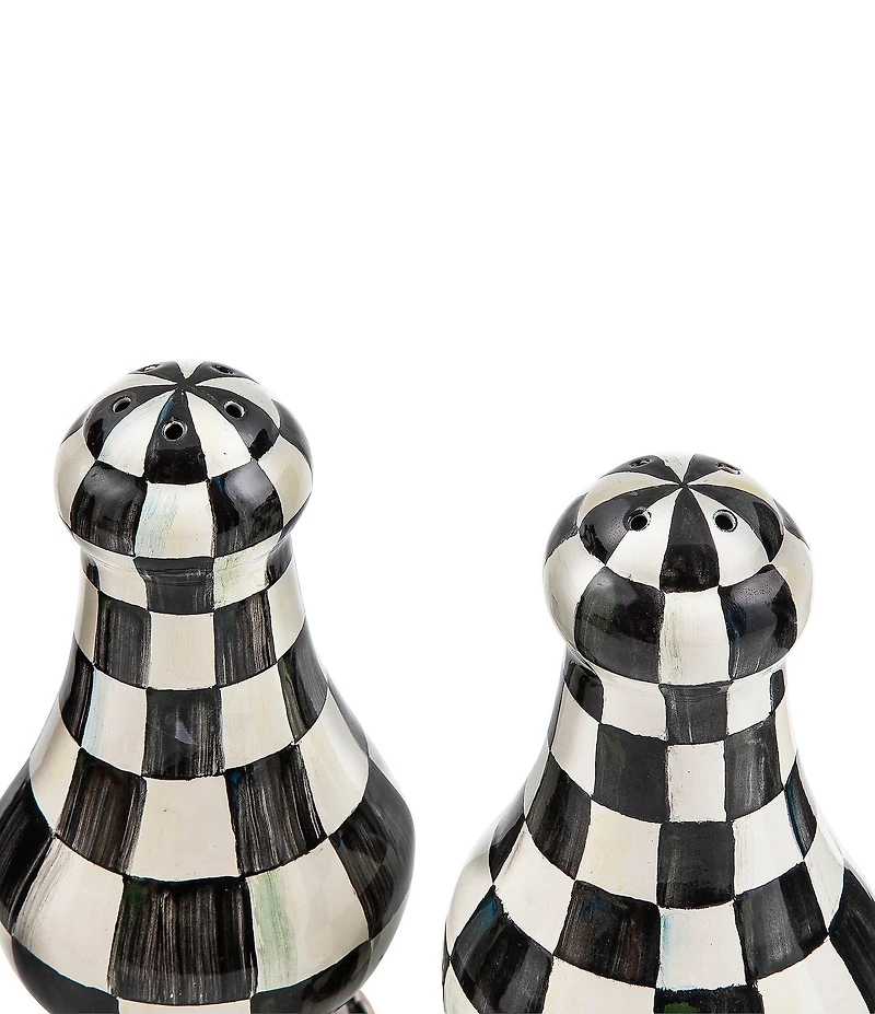 MacKenzie-Childs Check Enamel Large Salt & Pepper Shaker Set
