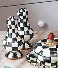 MacKenzie-Childs Check Enamel Large Salt & Pepper Shaker Set