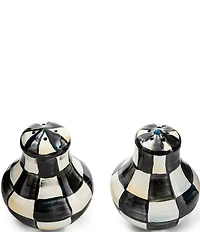 MacKenzie-Childs Check Enamel Salt & Pepper Shaker Set