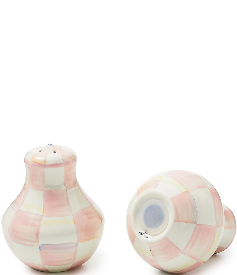 MacKenzie-Childs Check Enamel Salt & Pepper Shaker Set