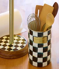MacKenzie-Childs Check Enamel Utensil Holder