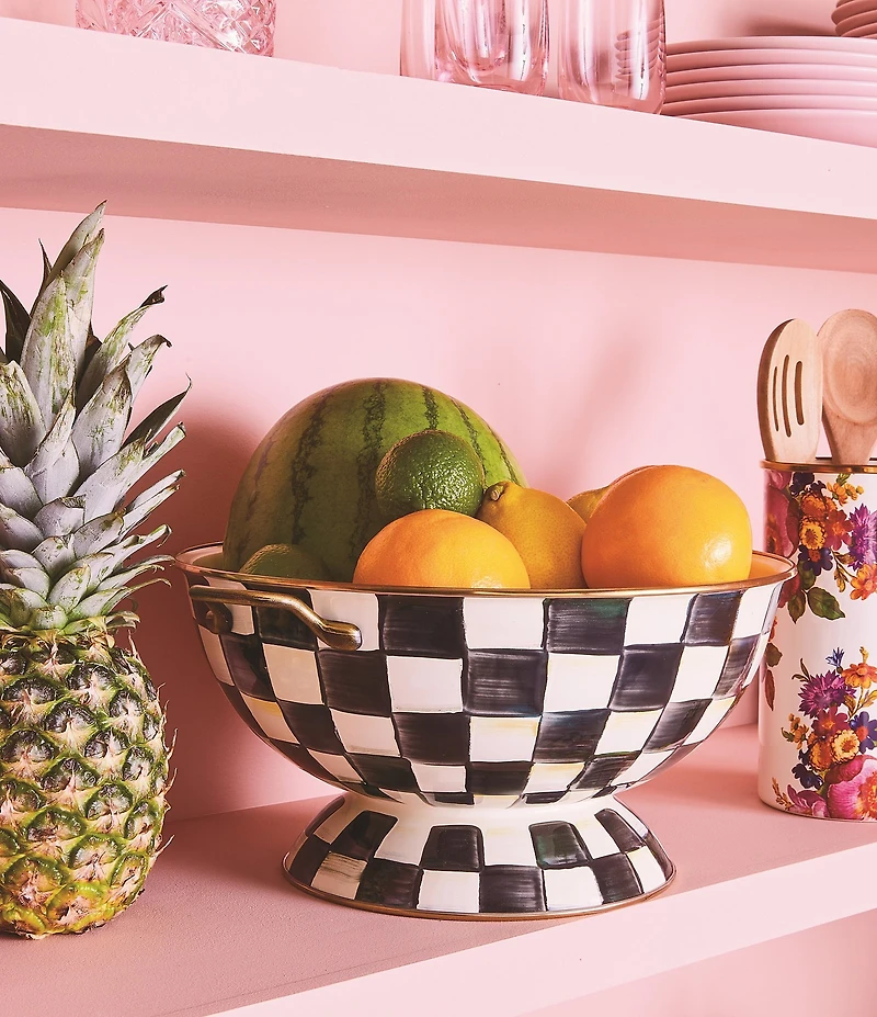 MacKenzie-Childs Check Enamel Utensil Holder