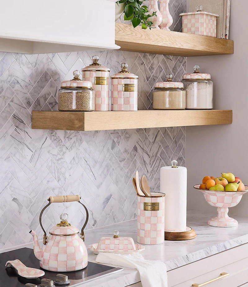 MacKenzie-Childs Check Enamel Utensil Holder