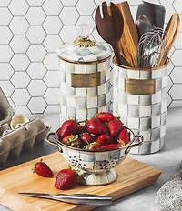 MacKenzie-Childs Check Enamel Utensil Holder
