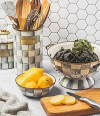 MacKenzie-Childs Check Enamel Utensil Holder