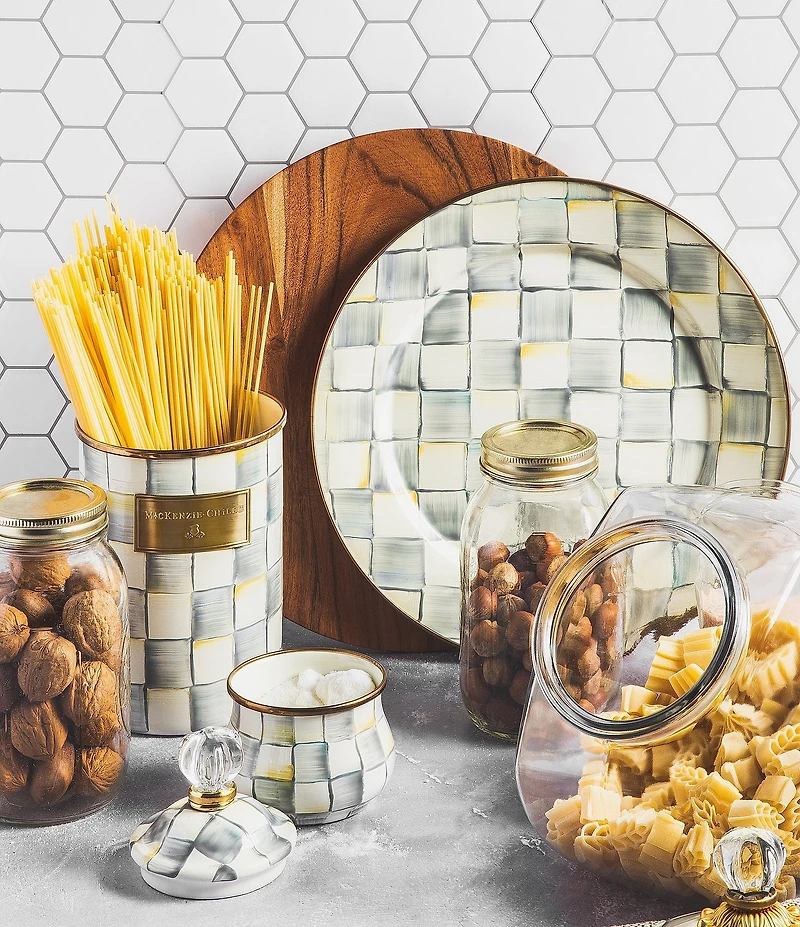 MacKenzie-Childs Check Enamel Utensil Holder