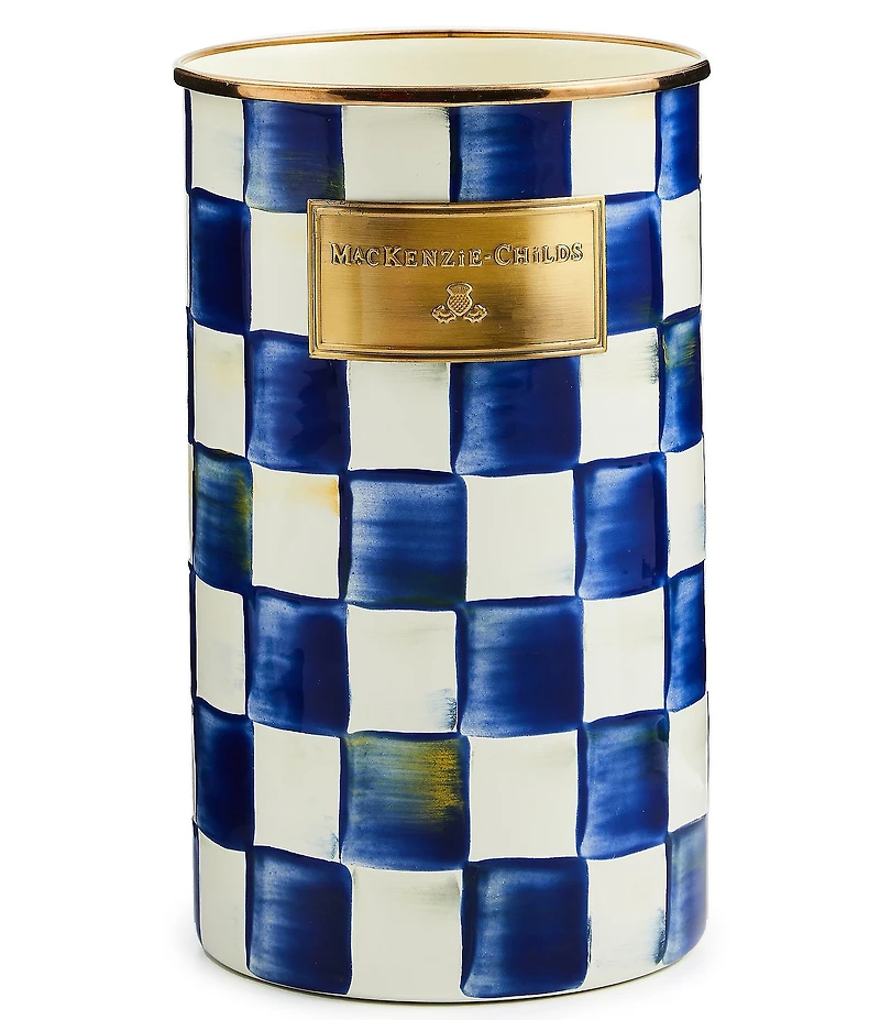 MacKenzie-Childs Check Enamel Utensil Holder