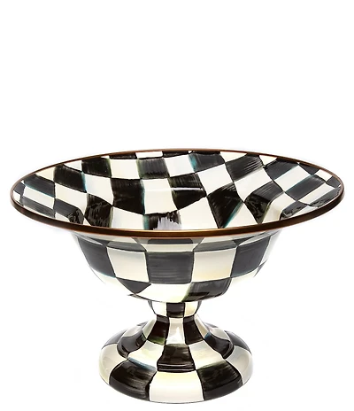 MacKenzie-Childs Check Footed Compote