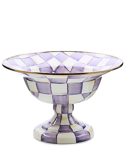 MacKenzie-Childs Check Footed Compote