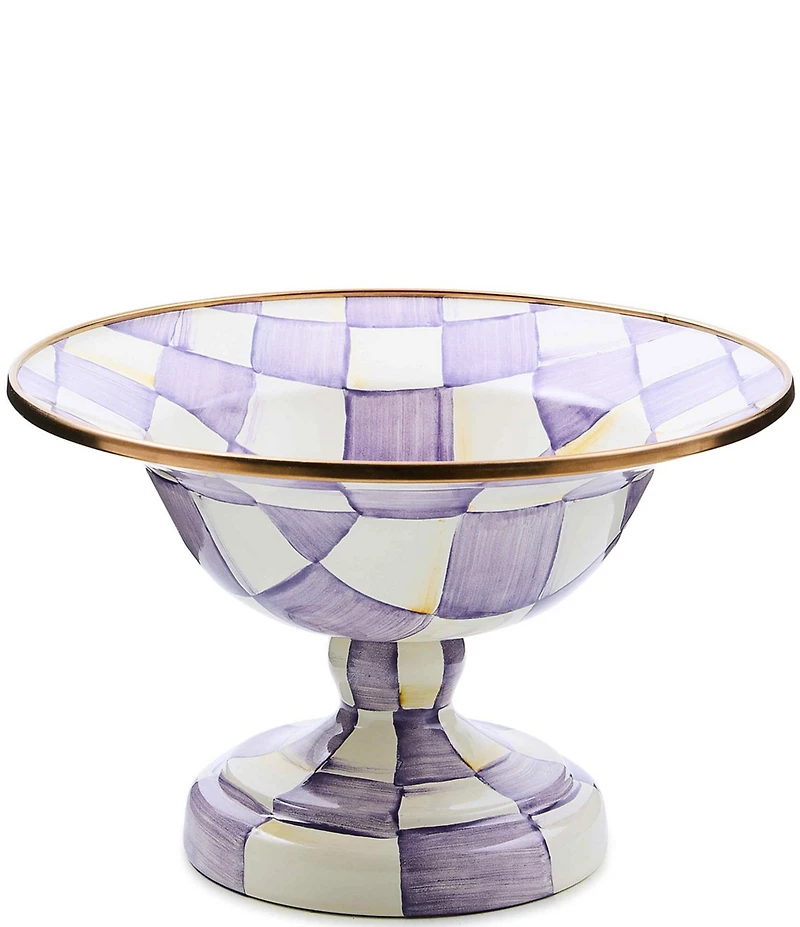 MacKenzie-Childs Check Footed Compote