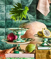 MacKenzie-Childs Check Footed Compote