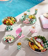 MacKenzie-Childs Check Footed Compote