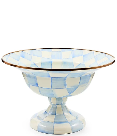MacKenzie-Childs Check Footed Compote