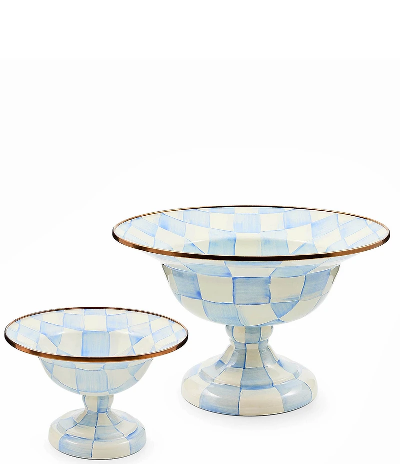 MacKenzie-Childs Check Footed Compote