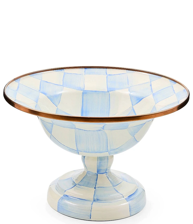 MacKenzie-Childs Check Footed Compote