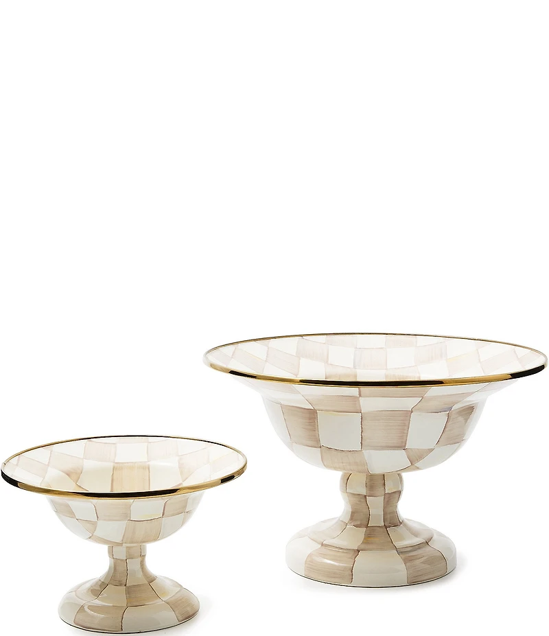MacKenzie-Childs Check Footed Compote