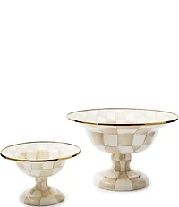 MacKenzie-Childs Check Footed Compote