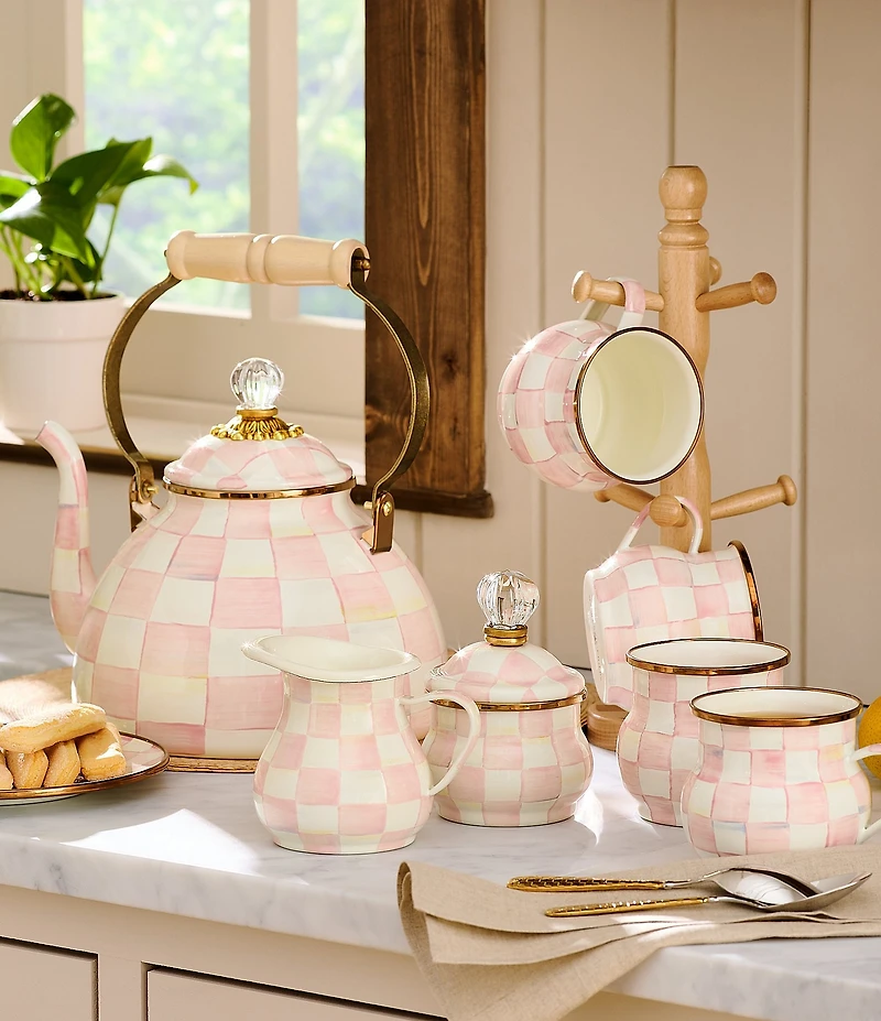 MacKenzie-Childs Check Lidded Sugar Bowl