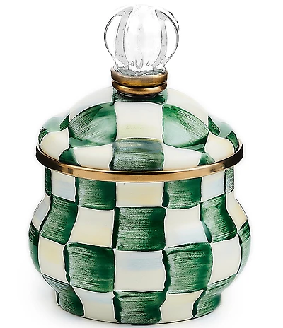MacKenzie-Childs Check Lidded Sugar Bowl