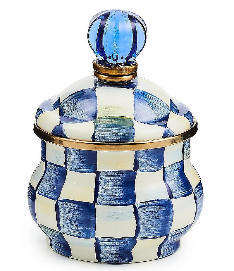 MacKenzie-Childs Check Lidded Sugar Bowl