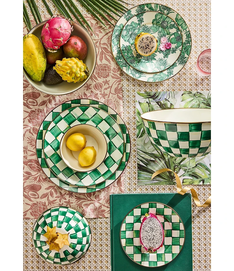 MacKenzie-Childs Check Salad/Dessert Plate