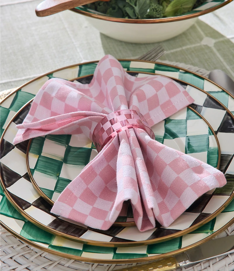 MacKenzie-Childs Check Salad/Dessert Plate
