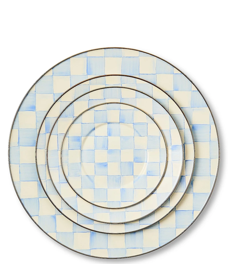 MacKenzie-Childs Check Salad/Dessert Plate