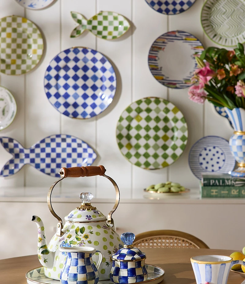 MacKenzie-Childs Check Salad/Dessert Plate