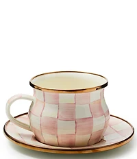 MacKenzie-Childs Rosy Check Saucer