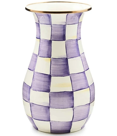 MacKenzie-Childs Check Tall Enamel Vase