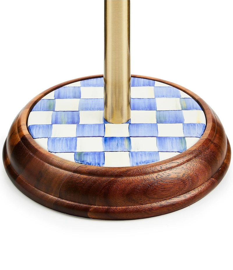 MacKenzie-Childs Check Wood Paper Towel Holder