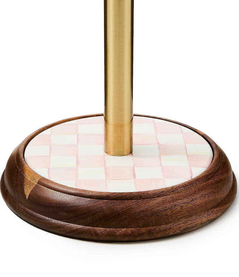 MacKenzie-Childs Check Wood Paper Towel Holder