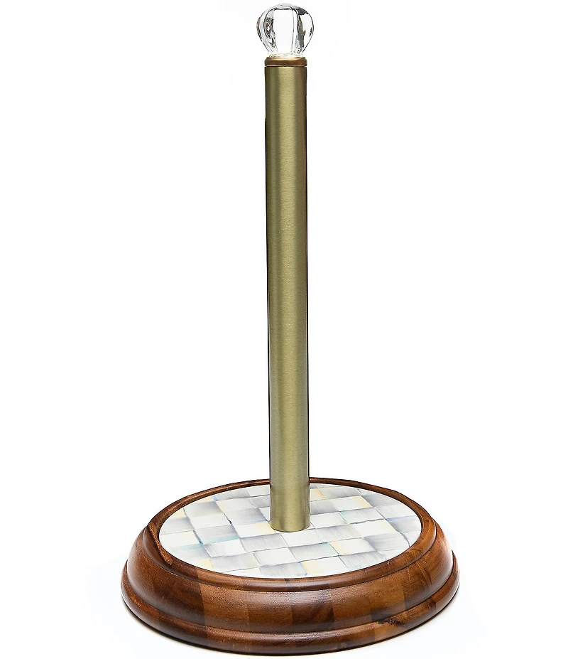 MacKenzie-Childs Check Wood Paper Towel Holder