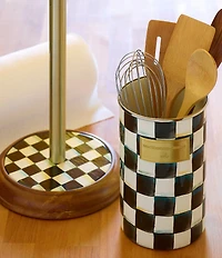 MacKenzie-Childs Check Wood Paper Towel Holder