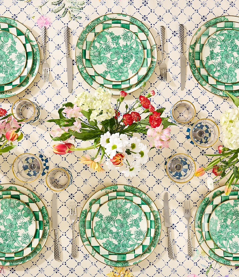 MacKenzie-Childs English Garden Enamel Salad/Dessert Plate