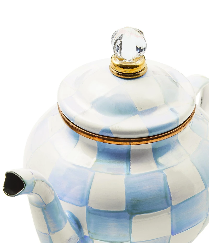 MacKenzie-Childs Check 4 Cup Teapot