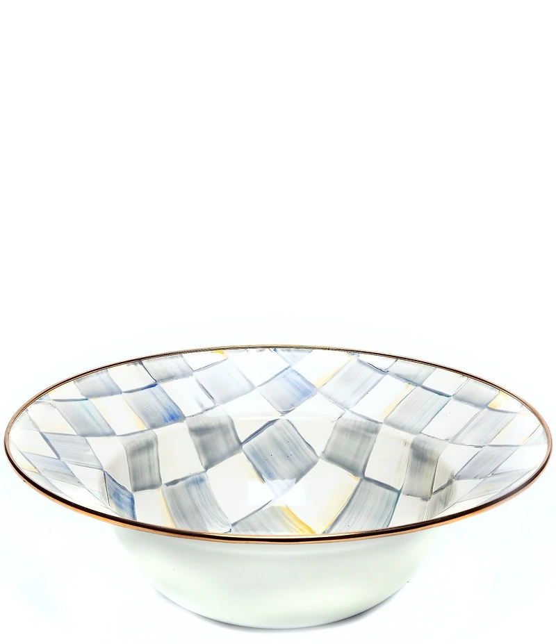 MacKenzie-Childs Check Enamel 12#double; Serving Bowl