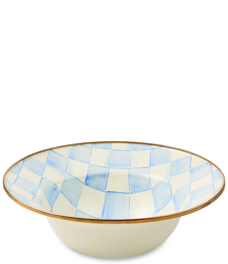 MacKenzie-Childs Check Enamel 12#double; Serving Bowl