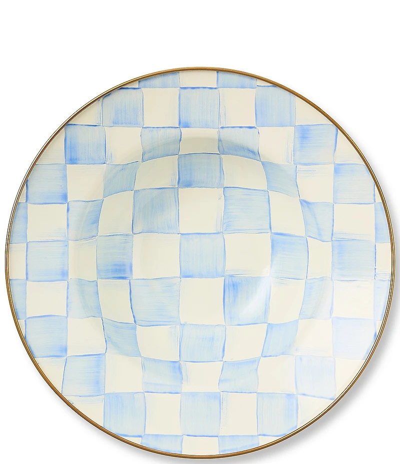 MacKenzie-Childs Check Enamel 12#double; Serving Bowl