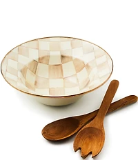MacKenzie-Childs Check Enamel 12#double; Serving Bowl