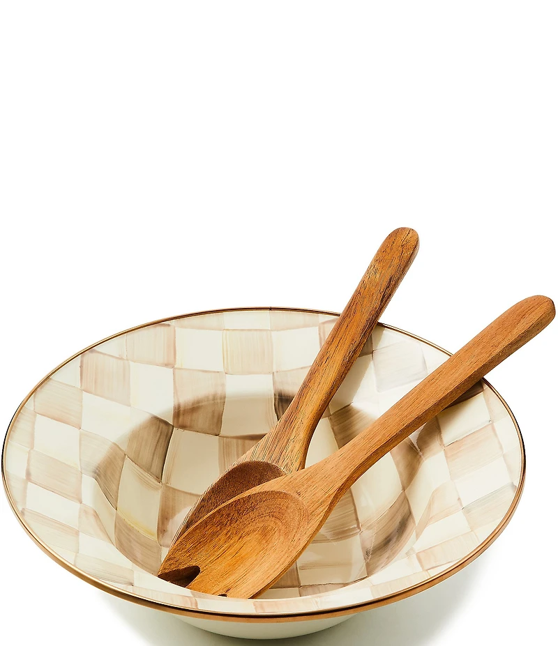 MacKenzie-Childs Check Enamel 12#double; Serving Bowl