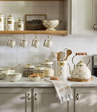MacKenzie-Childs Check Enamel 3-Quart Tea Kettle