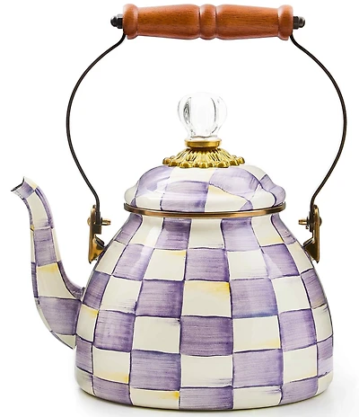 MacKenzie-Childs Check Enamel Tea Kettle