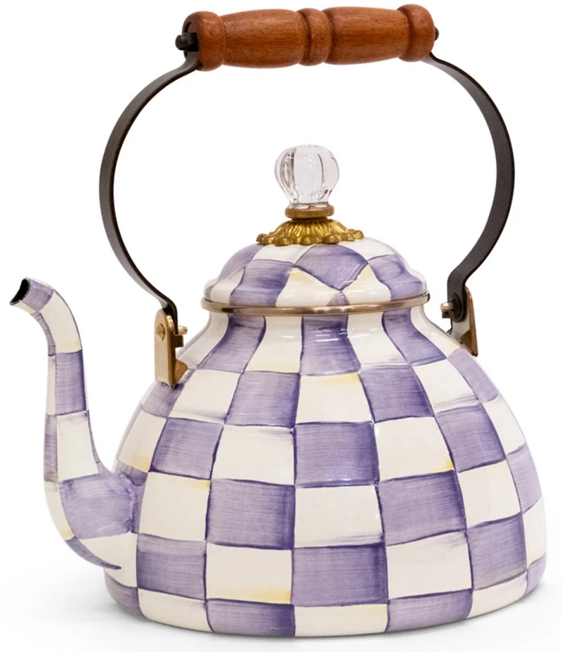 MacKenzie-Childs Check Enamel Tea Kettle